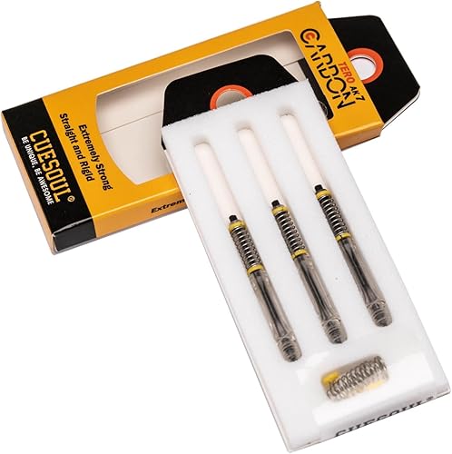 CUESOUL TERO AK7Aste/stelo per Freccette in Carbonio, Sottili, telescopiche a Molla Integrate, Set da 3 Pezzi - Ysert