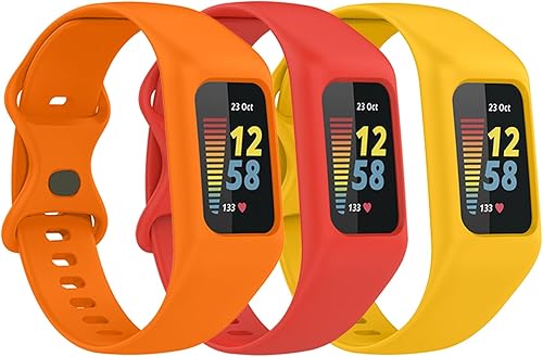 Gheper Cinturino morbido compatibile con Fitbit Charge 6, Charge 5, Charge 4, Charge 3/3SE in silicone - Ysert