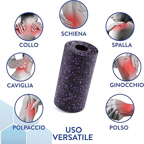 EVEREST FITNESS Foam Roller - Rullo Schiena Massaggiante Ø 15 x 30 cm - Roller Pilates - Roll Palestra Stretching e Yoga - Tubo Fitness per Massaggio Muscolare - Ysert