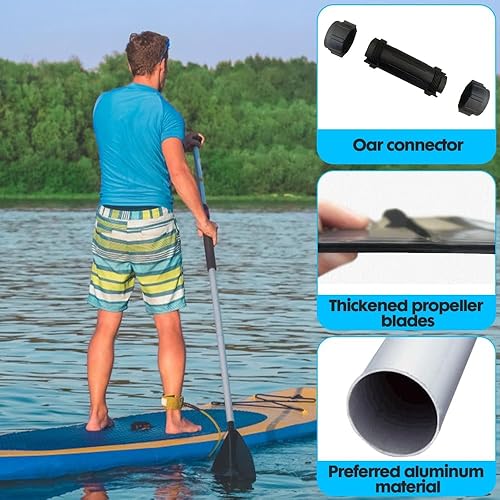 Remi per Barche, 120cm Paddle per Kayak, Alluminio e PVC Pagaia per Kayak da Canoa Gonfiabile, Paddle in Alluminio, Accessori per la Nautica - Ysert