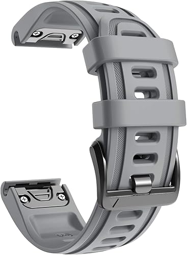 NotoCity Cinturino per Garmin Fenix 6s/Fenix 6s PRO/Fenix 5s/Fenix 5s Plus, 20mm Cinturino di Ricambio in Silicone, Braccialetto Quick-Fit(Nero) - Ysert