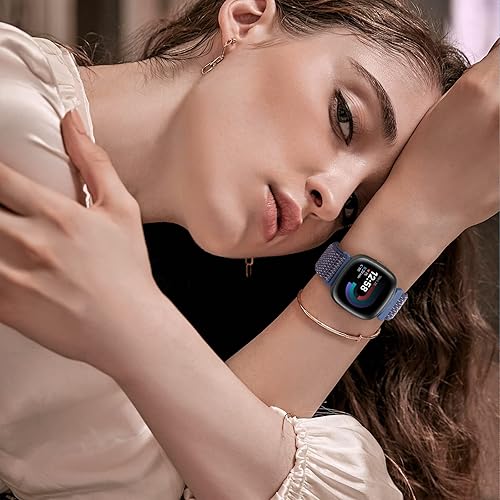 Runostrich Cinturino di ricambio in nylon compatibile con Fitbit Sense/Fitbit Versa 3, morbido, traspirante, regolabile, per uomo e donna - Ysert