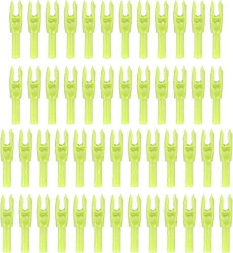 Frecce per Tiro Arco Nocks 4,2mm 0,165', 50pz Inserto Nock Frecce di Ricambio per Frecce Caccia Arco Composito Arco Ricurvo, Giallo - Ysert