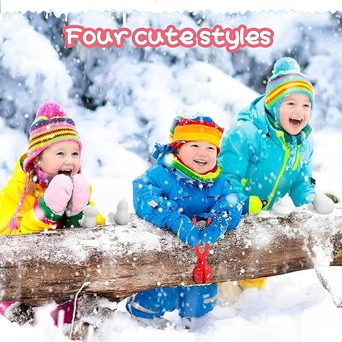 Palla di Neve Creatore,4 Pezzi Clip per Palla di Neve,Giocattoli per Fare Palle Neve,Muffa Palla di Neve per attività All'aperto dei Bambini sulla Neve/Spiaggia,Casuale Clip per Palle di Neve - Ysert