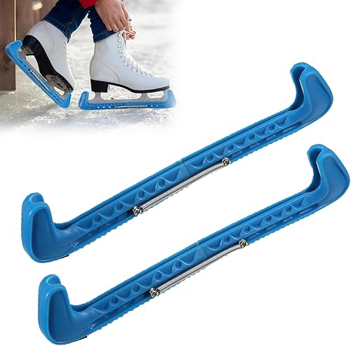 Generico Paralame Pattini da Ghiaccio, Protezioni per Lame per Pattini da Ghiaccio Regolabile, Coperture per Protezioni per Lame per Pattini da Hockey su Ghiaccio in Plastica con Molla - Ysert