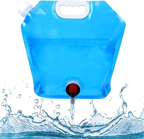 Livdouyu Tanica per acqua pieghevole, 5 l, 10 l, con rubinetto, contenitore per acqua potabile, con manico, riutilizzabile, per attività all'aperto, campeggio, escursioni, picnic - Ysert