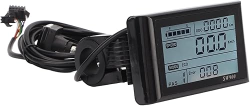 Kit Controller Motore Brushless Bici Elettrica, DC 24V 36V 48V 750W 1000W 30a 3 modalità Controller Brushless Onda Sinusoidale SW900 Kit Pannello Display LCD per Scooter Bicicletta Elettrica - Ysert