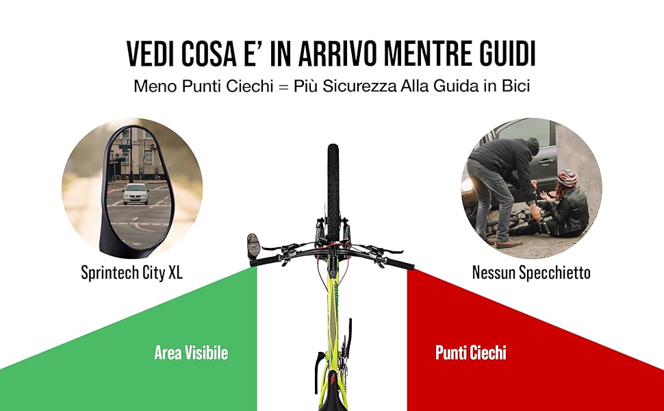 Cavalca con il nostro franco specchio retrovisore per bici per le biciclette di drop bar