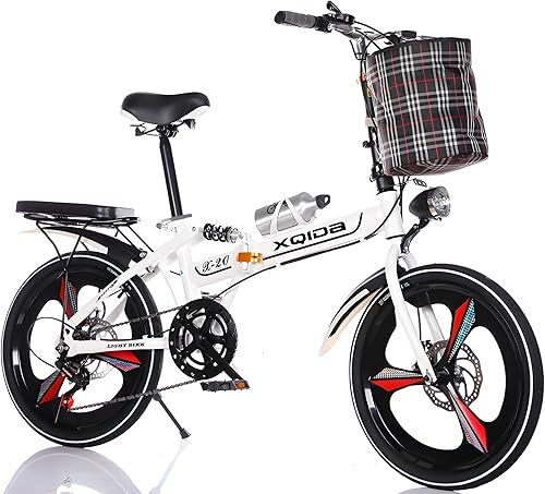 7 Velocità variabile bicicletta Mountain pieghevole 20pollici Telaio in acciaio ad alto tenore di carbonio Folding bike Adatto per Adulti donne uomini e adolescenti Bici da città - Ysert