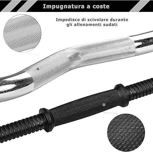 Set di curl MOVIT SZ 23,5kg 35kg o 55kg, set di manubri 65kg o 95kg, con bloccaggi a stella + piastre pesi - Ysert