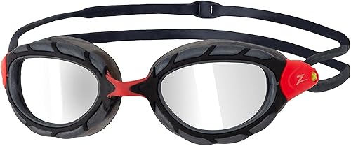 Zoggs Predator Adult Swimming Goggles, UV protection swim goggles, Pulley Adjust Comfort Goggles Straps, Fog Free Swim Goggle Lenses, Zoggs Goggles Adults Ultra Fit Gasket - Ysert