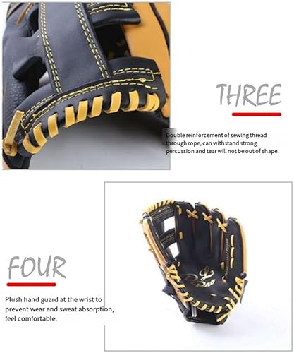 MAKIVI Guanto da Baseball in Pelle Bovina a Doppio Strato, Guanto da Softball 11,5 Pollici, Adatto per Adolescenti - Ysert