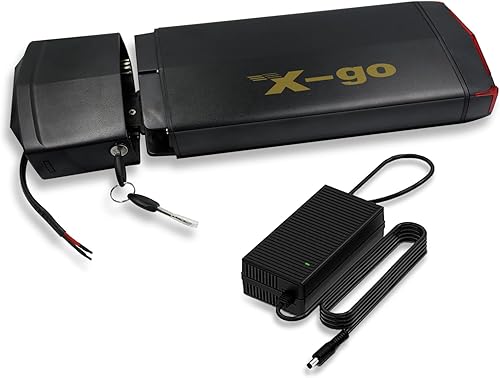 36 V 13 AH Batteria Ebike per Portapacchi con caricabatterie, interruttore di accensione e blocco di sicurezza, batteria per bicicletta elettrica 26'- 28', per motore 250 W 350 W 500 W 750 W - Ysert