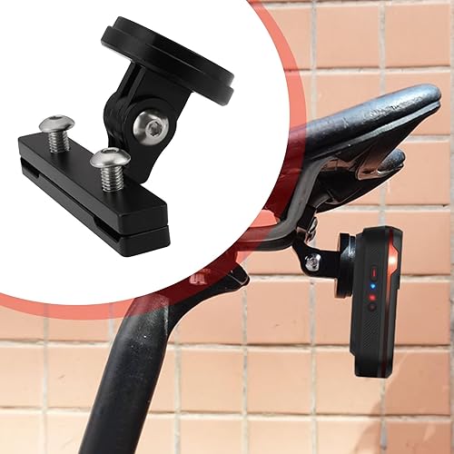 Create idea 1 Supporto Per Sella Per Luce Per Bici In Lega Di Alluminio Regolabile Per Portapacchi Luce Posteriore Per Bici Compatibile Con Garmin Varia RTL515 RTL510 RVR315 Edge Explore (SWAT) - Ysert