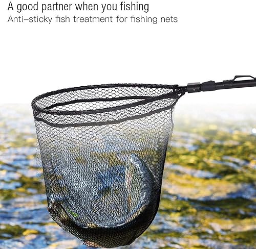Guadino da pesca telescopico, Pesca Guadino Rete da pesca Lega di alluminio portatile Veloce Pieghevole Pesca a mano Dip Rete sostituzione per pescare Bass Carpa - Ysert