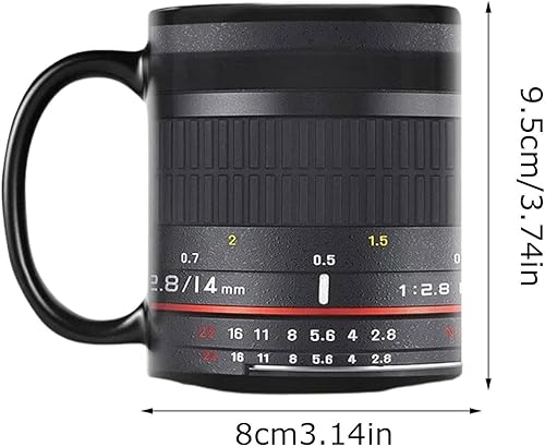 Tazza Da Caffè Con Obie-ttivo Per Fotocamera, Tazza Da Caffè In Ceramica Da 350 Ml, Tazza Da Caffè A Forma Di Obie-ttivo Per Fotocamera, Tazze Da Caffè Con, Per Appassionati Di Fotografia - Ysert