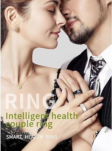 Smart Ring Fitness Tracker per Uomini e Donne, IP68 Impermeabile Fitness Sonno Frequenza Cardiaca Ossigeno nel Sangue Tracker Smart Ring, Bluetooth Fitness Tracker Anello - Ysert