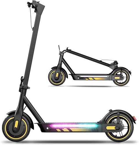 Scooter Elettrico,Alta Potenza 500w,Pneumatici Da 25,4 Cm,Velocità Massima Di 25km/H,Distanza Remota Di 45KM,Sistema Frenante A Doppio Tamburo,Escooter Pieghevole Adulto,Carico Massimo 120KG - Ysert