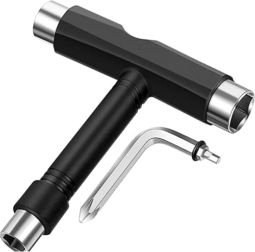 Skate Tool, Attrezzo Skate, Chiave per Skateboard, Skateboard Tool, Skate Chiave, Strumento per Skateboard, all-in-One Skate Tools, Chiave a T per Skateboard, Chiave Attrezzi per Skateboard, 1 Pezzi - Ysert
