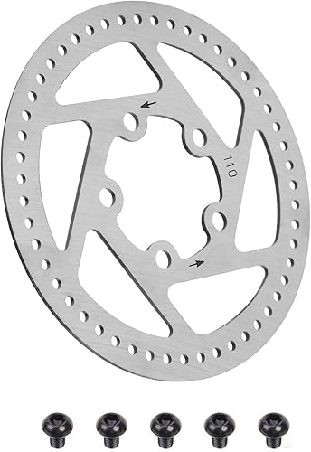 Disco Freno per Xiaomi M365 1S Essential M365 Pro Pro 2 Scooter Elettrico Ricambio Parte 5 Fori Acciaio Inox (110mm-Rinforzato) - Ysert