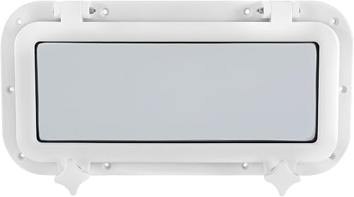 40 x 20 cm oblò finestra rettangolare barche yacht oblò finestra portlight, vetro temperato per barca marina, yacht, vetro temperato, resistente ai raggi UV, per yacht - Ysert