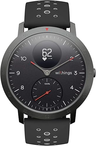 Withings Steel HR Sport - Smartwatch ibrido multisport con GPS connesso, frequenza cardiaca, livello di fitness tramite il VO2 massimo, tracciamento delle attività e del sonno e notifiche - Ysert