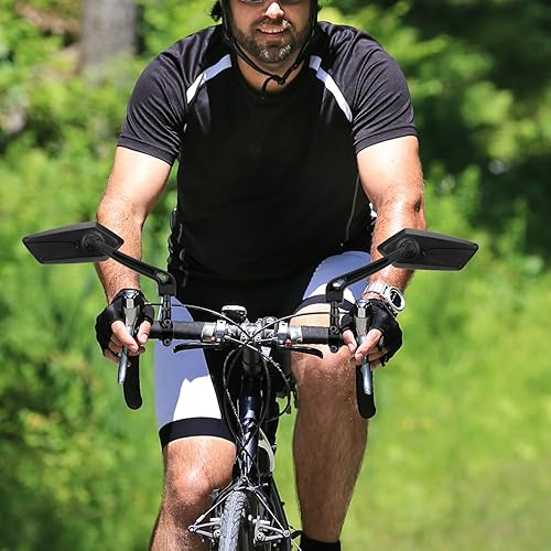 Set di 2 specchietti retrovisori di sicurezza regolabili a 360° per manubrio della bicicletta, vetro HD antiriflesso, resistenti alle vibrazioni e durevoli, universali 21 – 32 mm (mountain - Ysert
