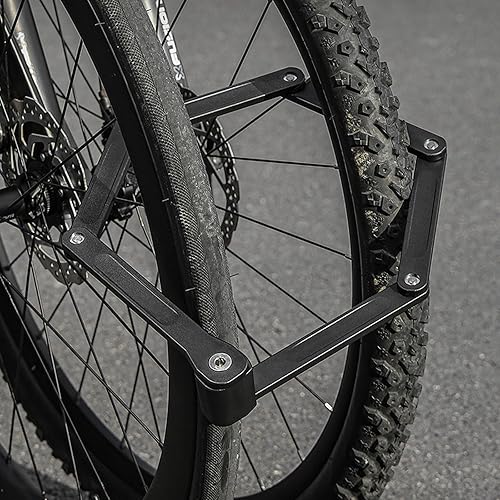 Lucchetto pieghevole per bicicletta con supporto 77 cm di lunghezza, lucchetto per bicicletta ad alta sicurezza, serratura pieghevole con 2 chiavi, ideale per e-bike e-scooter moto - Ysert