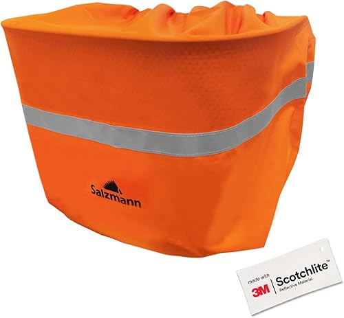 Salzmann Copertura Antipioggia Riflettente per cestini da Bici - Copertura Impermeabile per cestini - Realizzata con 3M Scotchlite - Ysert