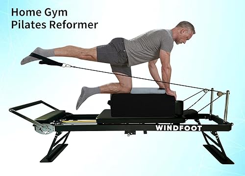 Attrezzatura per pilates Reformer con molle e corde per allenamento a casa, attrezzatura pieghevole per pilates con trampolino per tutti i livelli - Ysert