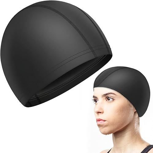 Cuffie da Nuoto Cuffia Piscina per Uomo Donna Cuffie Piscina, Impermeabile e Elastica per Piscina, Protezione Ottimale dei Capelli, Adatta a Nuotatori Professionisti e Principianti - Ysert