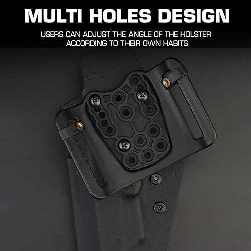 Adattatore tattico per fondina in kydex, adattatore multiforo per cintura di attesa con passante rapido per accessori per sacchetti di caricatori - Ysert