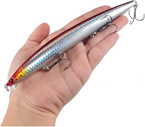 10 Pezzi Esche da Pesca 18cm/24g Attrezzatura da Pesca Esche Rigide Esche a Manovella Esca Artificiale in ABS per Spigola Esca Pesca in Mare e Acqua Dolce, Esca Rigida Bionica Artificiale - Ysert