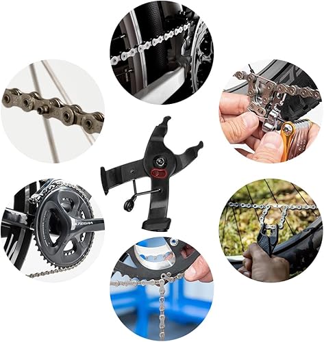 Catena Pinza,Pinze per Catene di Biciclette,Pinza Catena bici,Smagliacatena Bici,Smagliacatena Bici Kit,Chiudi Strumento 2 in 1 Apri e Chiudi Pinza,Portatile Facile Strumento,con Pulizia Spazzole - Ysert