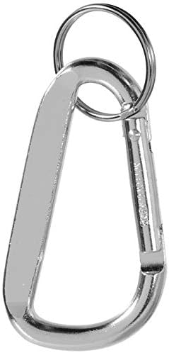 5 moschettoni a molla in alluminio, per campeggio, pesca, escursionismo o viaggi con anello portachiavi - Ysert