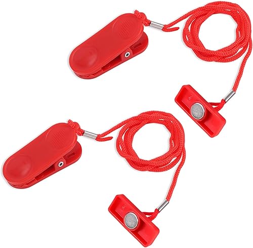 2pz Chiave di Sicurezza Magnetica Universale per Tapis Roulant, Interruttore Sicurezza Magnetico Magnete Arresto di Emergenza Rettangolare per Tapis Roulant per Maggior Parte dei Tapis Roulant - Ysert