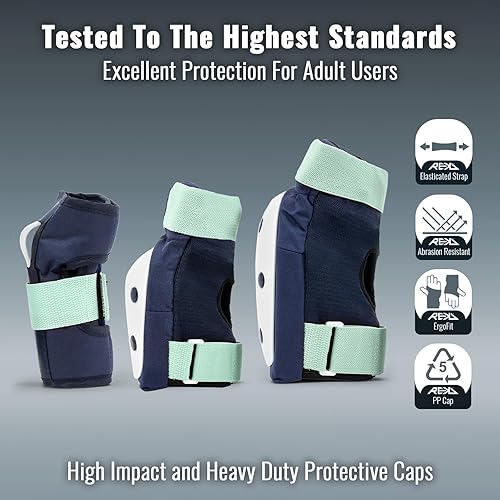 Heavy Duty Triple Pad Set, Kit di Protezione Skateboard Unisex Adulto - Ysert