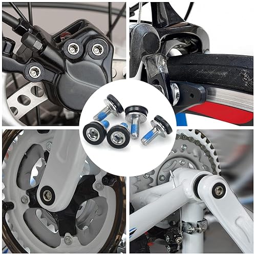 Viti per Cuscinetti a Pedale, 4Pz Bulloni M8 x 18 mm per Pedivella Bici, Viti per Pedivella, Viti Filettate M8 a Testa Esagonale Viti per Braccio a Manovella per Bici, Impermeabili, Prova di Sabbia - Ysert