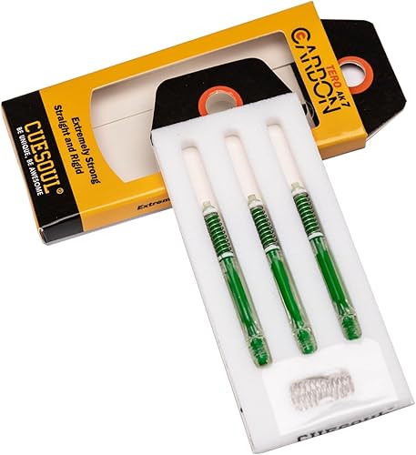 CUESOUL TERO AK7Aste/stelo per Freccette in Carbonio, Sottili, telescopiche a Molla Integrate, Set da 3 Pezzi - Ysert