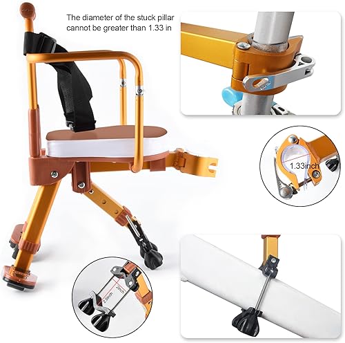 Seggiolino per bici per bambini, in lega di alluminio, portatile, pieghevole, montato sul davanti, seggiolino di sicurezza per mountain bike, adatto per biciclette ibride e biciclette da città - Ysert