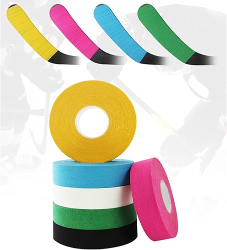 Rotolo di nastro per bastone da hockey, nastro adesivo antiscivolo per hockey su ghiaccio, autoadesivo, resistente all'usura, impermeabile, giallo - Ysert