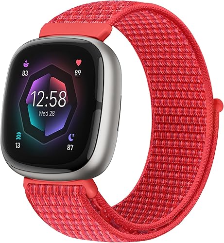 Runostrich Cinturino di ricambio in nylon compatibile con Fitbit Sense/Fitbit Versa 3, morbido, traspirante, regolabile, per uomo e donna - Ysert