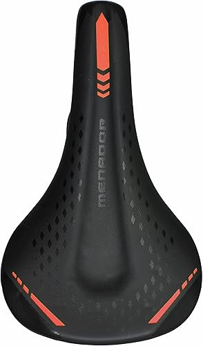 Sella Montegrappa da Bici per Uso E-MTB-GRAVEL Menador 3400, in Memory Foam Nero/Arancione - Ysert