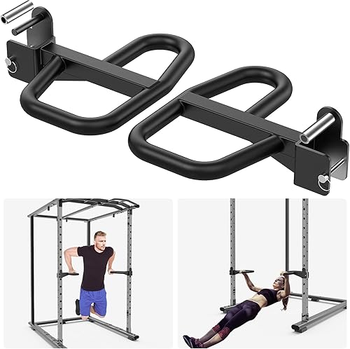 SELEWARE Multi Grip Dips Bar Extension per 2X 2 o 3 x 3 Pollici con Foro da 1 o 5/8 di Pollice Power Rack, Maniglie Larghe e Strette Squat Rack Extension per Bodybuilding - Ysert