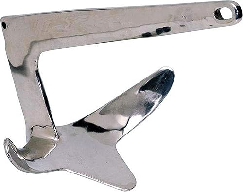 ANCORA TIPO TREFOIL BRUCE IN ACCIAIO LUCIDO A SPECCHIO PER BARCA BARCHE 10 KG - Ysert