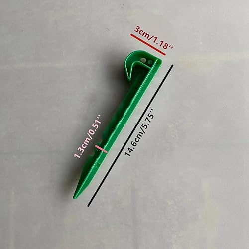 20 pezzi picchetti di plastica per tende 14,6 cm picchetti da giardino forte e durevole tenda per tende campeggio giardino e all'aperto (Verde) - Ysert