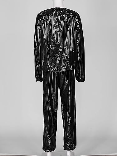 Tuta da sauna unisex, per esercizi per la perdita di peso, sottile, per palestra, fitness e allenamento, anti-strappo e anti-sudore - Ysert