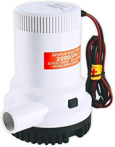 Seaflo Seaflo 2000 GPH 12 V Boat Marine Plumbing Electric Fair Pumps - Ysert