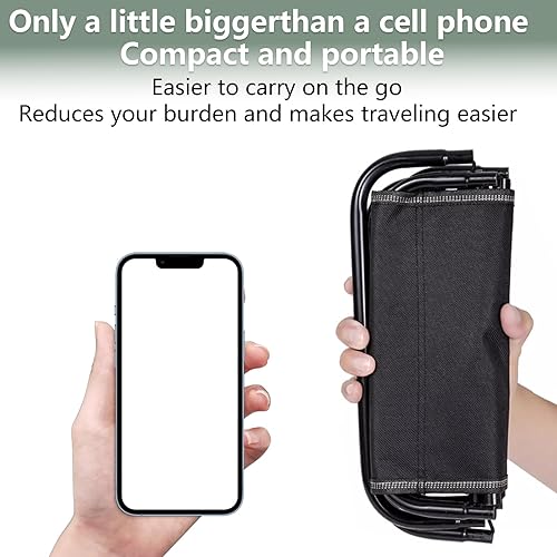 Sedia Campeggio Pieghevole, Sedia da Campeggio Leggera, Pieghevole Camping Sgabello, Sedile Piccolo Pieghevole, Sgabello Pieghevole Fino a 100 kg, Per Campeggio, Pesca, Viaggi ed Escursionismo - Ysert