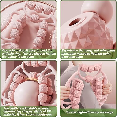 Rullo Gambe 18 Ruote Massager Rullo Muscolare Regolabile Regolabile Utensili di Massaggio Morbido Multiuso Portatili per Gambe Braccio Muscolare Manuale. - Ysert